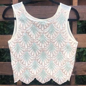 Shell Sequin Top